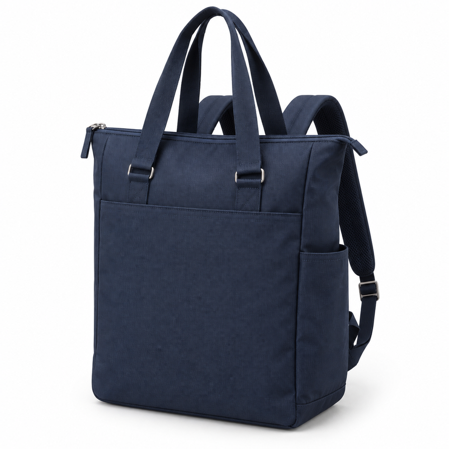 Navy Convertible Laptop Tote Backpack