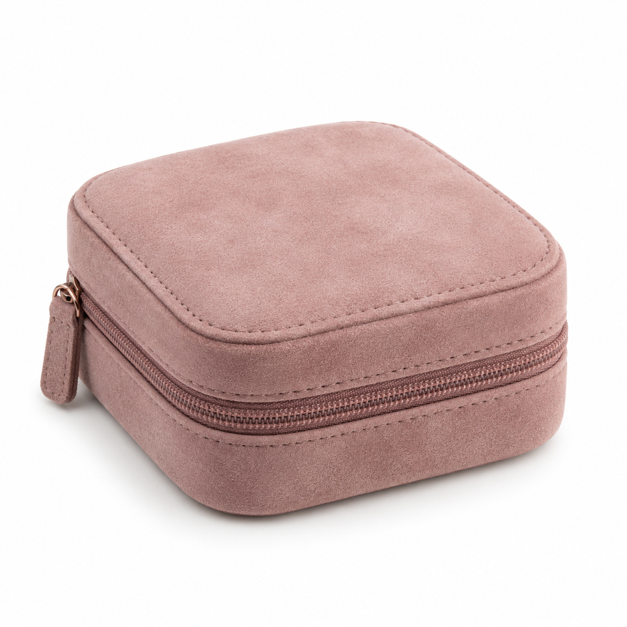 Dusty Rose Travel Jewelry Case
