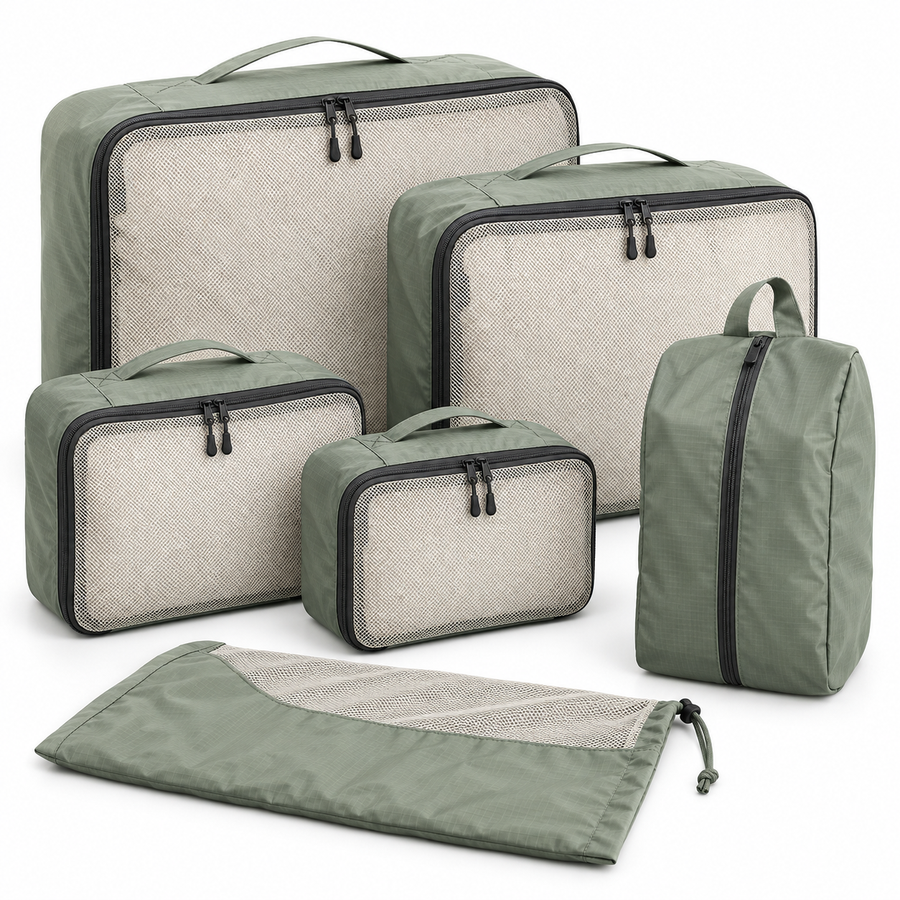 Sage 6-Piece Compression Packing Cube Set