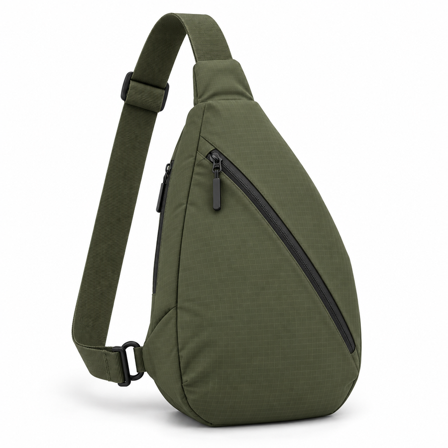 Olive Anti-Theft Sling Bag
