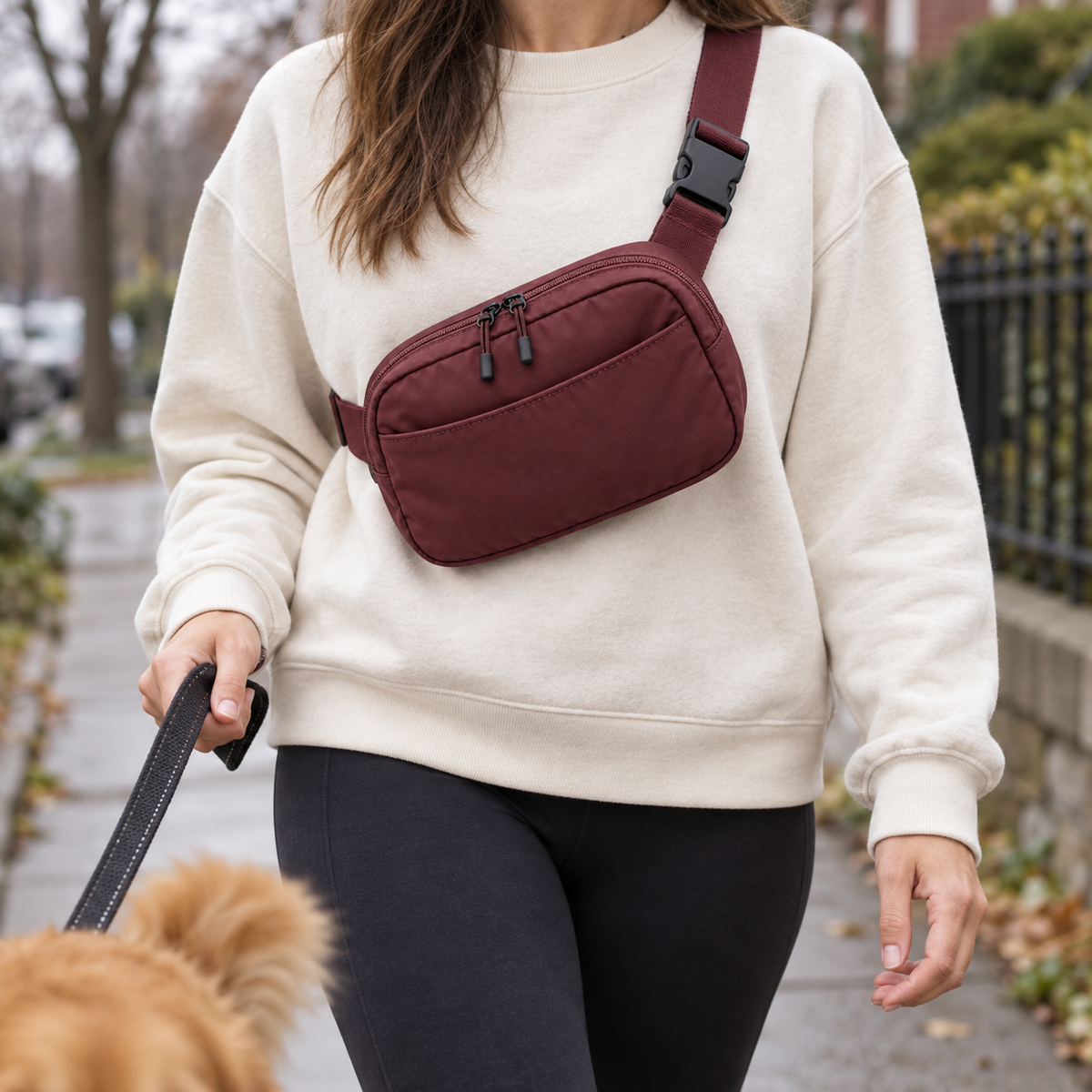 Burgundy Everyday Belt Bag