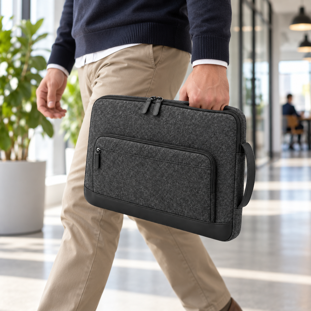 Charcoal Felt Laptop Sleeve