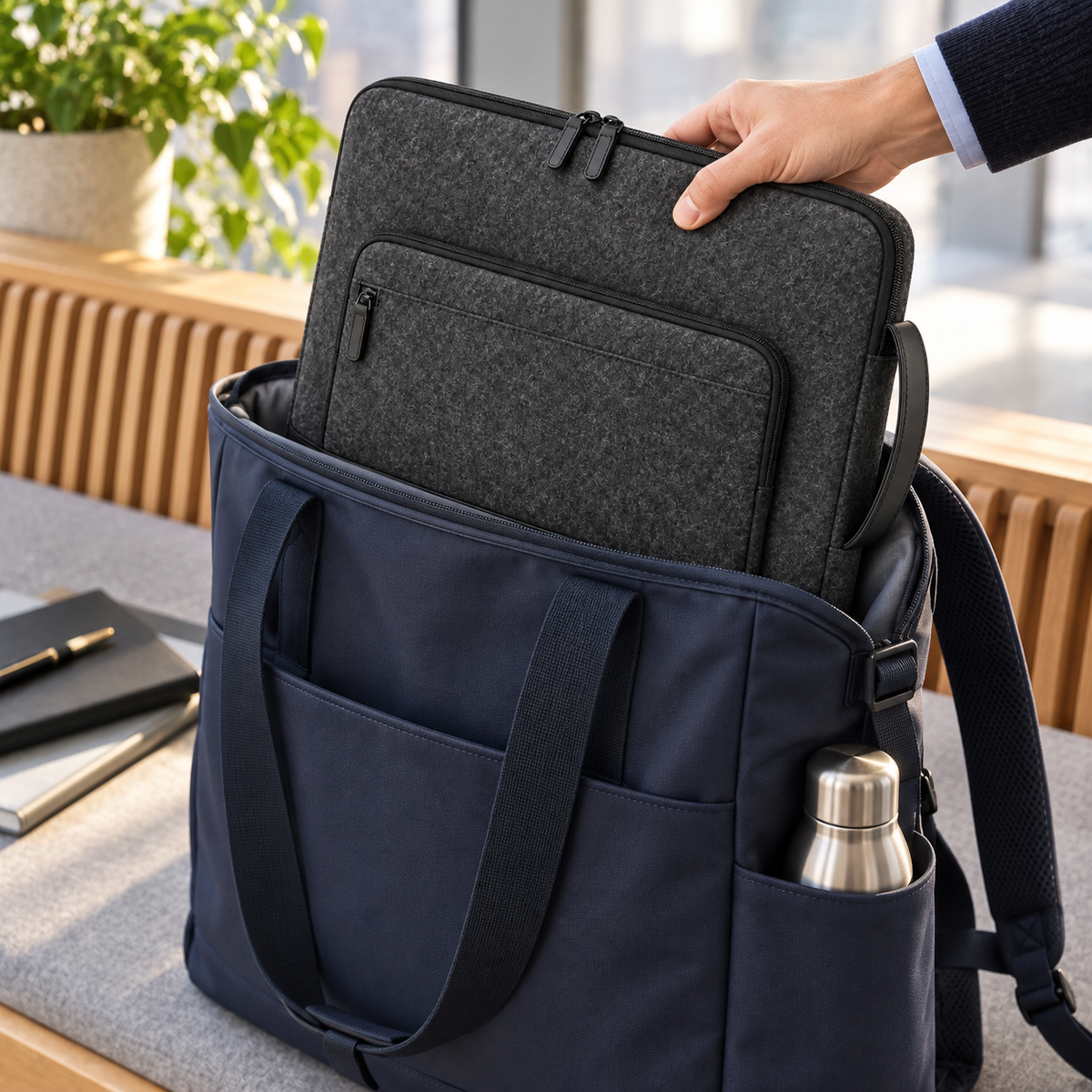 Charcoal Felt Laptop Sleeve